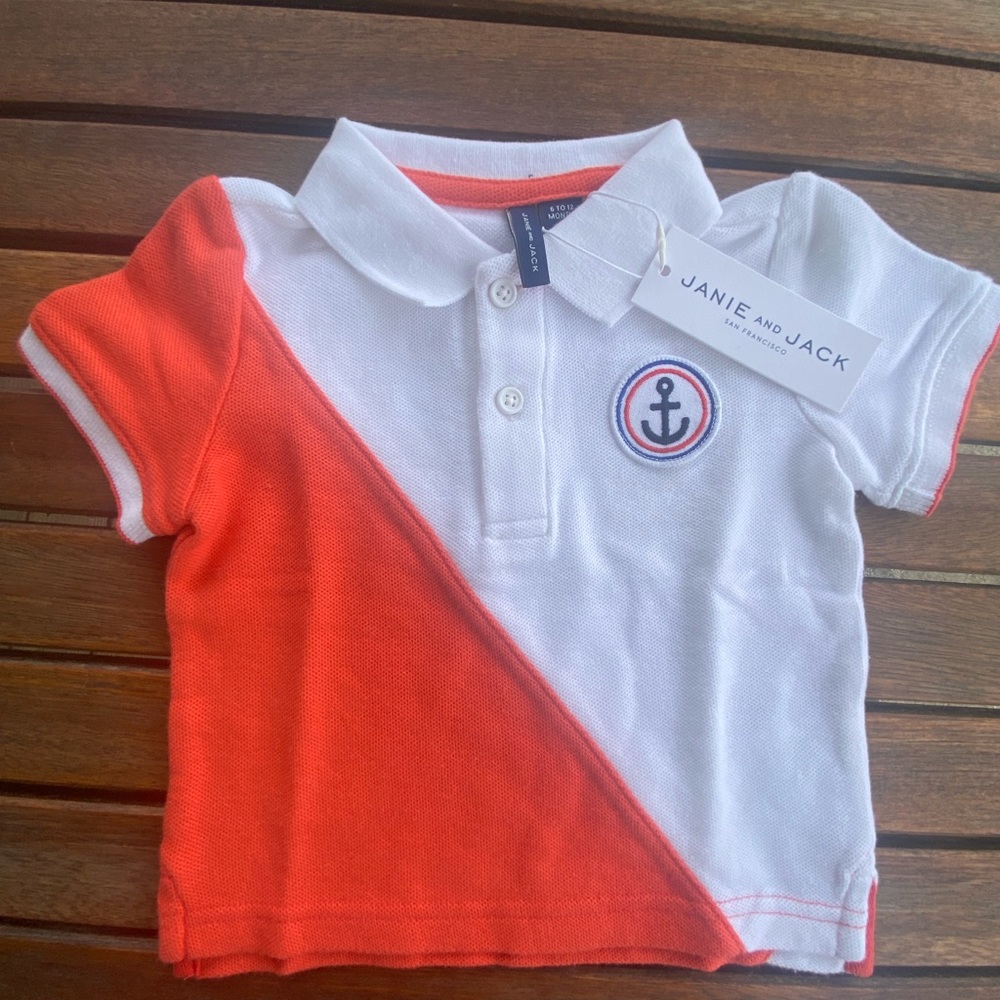 Janie and Jack infant boys polo shirt 6-12 mos NWT
